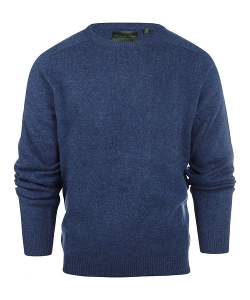 Pullover Lambswool round neck | Blue