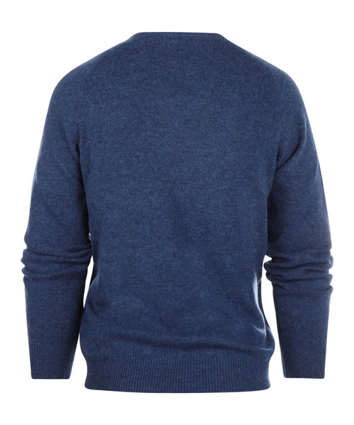Pullover Lambswool round neck | Blue