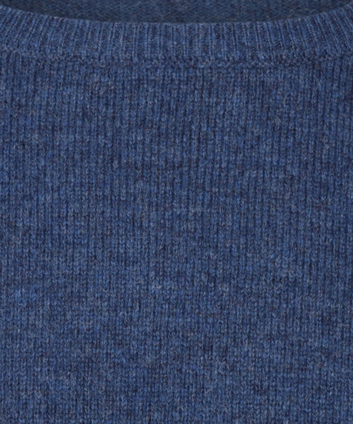 Pullover Lambswool round neck | Blue