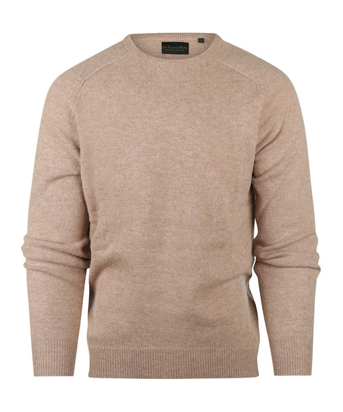 Pullover Lambswool round neck | Brown