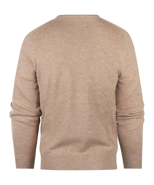 Pullover Lambswool round neck | Brown