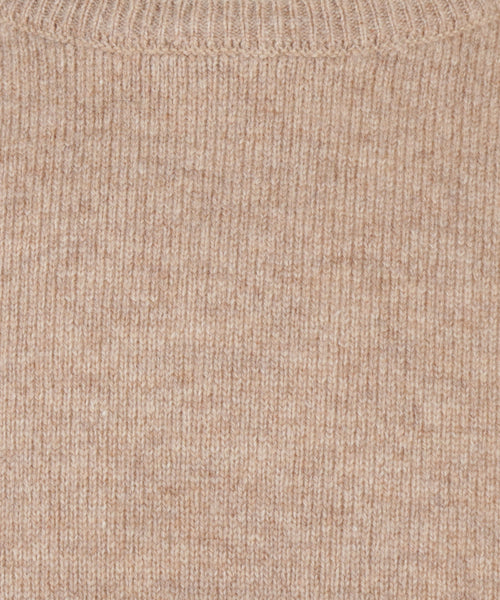 Pullover Lambswool round neck | Brown