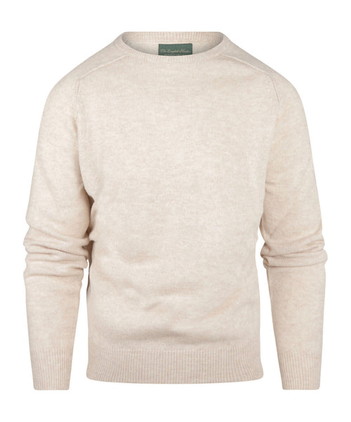 Pullover Lambswool round neck | Brown