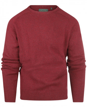 Pullover Lambswool round neck | Red