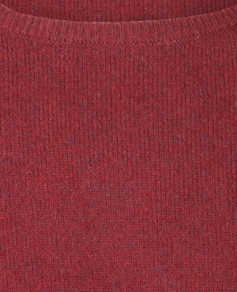 Pullover Lambswool round neck | Red