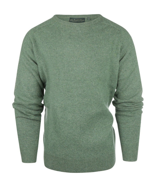 Pullover Lambswool round neck | Green