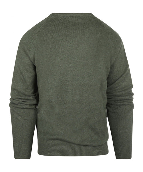 Pullover Lambswool round neck | Green