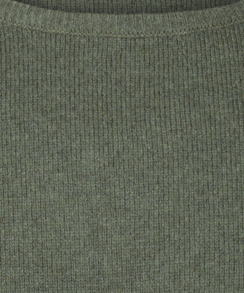 Pullover Lambswool round neck | Green