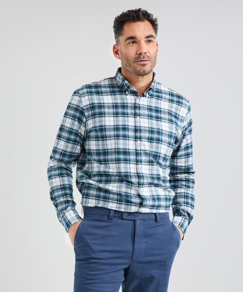 Cotton Shirt Button Down Regular Fit | Blue
