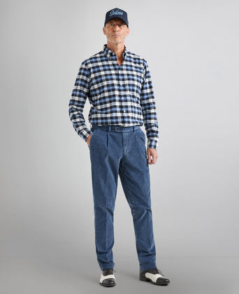 Cotton Shirt Button Down Regular Fit | Blue