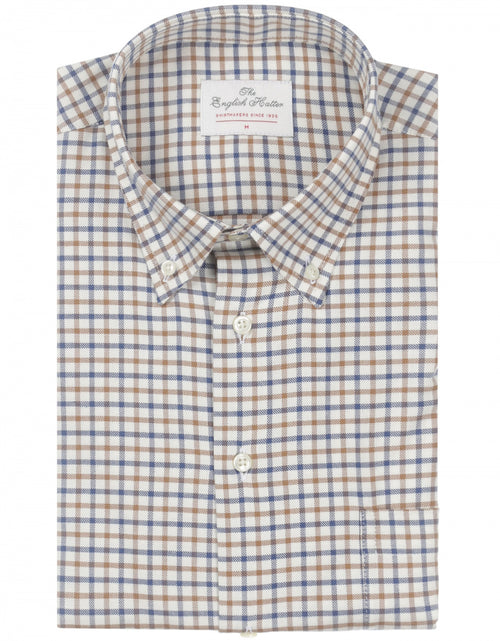 Cotton Shirt Button Down Regular Fit | Brown