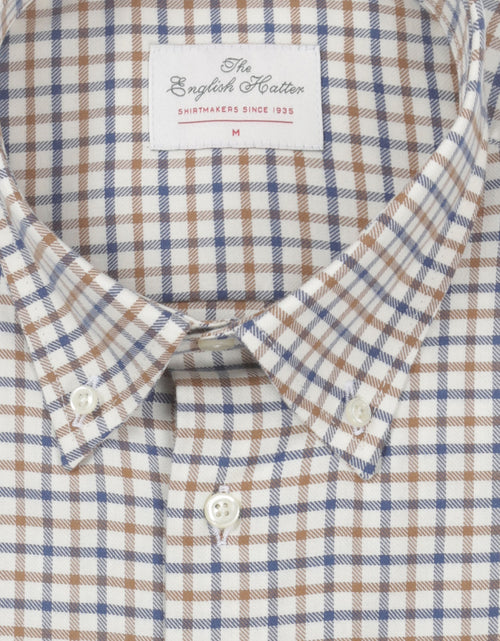 Cotton Shirt Button Down Regular Fit | Brown