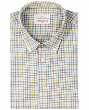 Katoenen Overhemd Button Down Regular Fit | Bruin