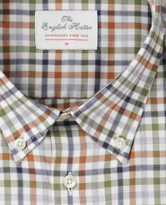 Cotton Shirt Button Down Regular Fit | Brown