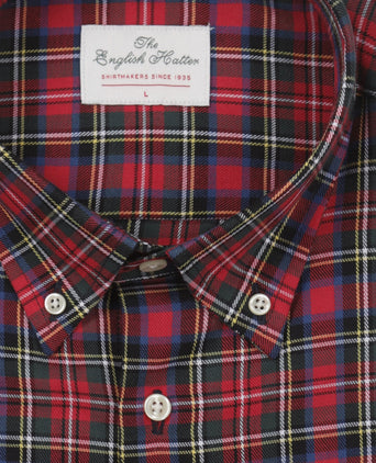 Cotton Shirt Button Down Regular Fit | Red