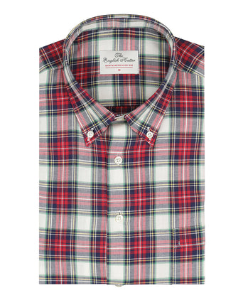 Cotton Shirt Button Down Regular Fit | Red