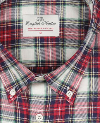 Cotton Shirt Button Down Regular Fit | Red