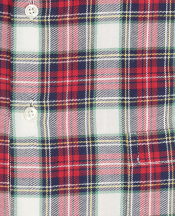 Cotton Shirt Button Down Regular Fit | Red