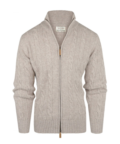 William Lockie Cable Zip Vest | Cobble