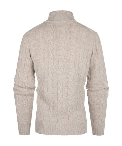 William Lockie Cable Zip Vest | Cobble