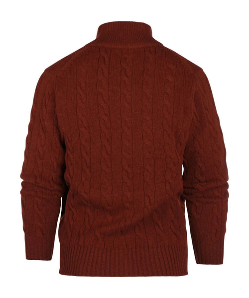 William Lockie Cable Cardigan with Zipper | Sienna
