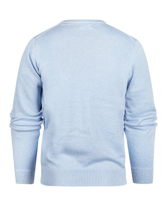 Cotton v-neck sweater | Blue
