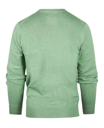 Cotton v-neck sweater | Green