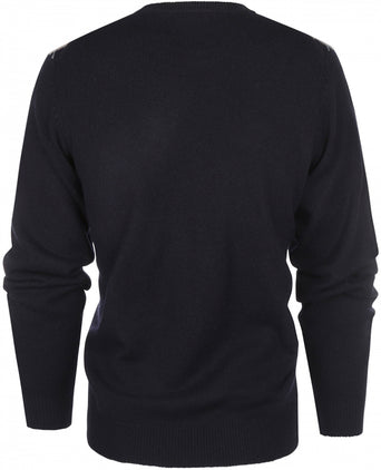 Sweater Check round neck | Blue