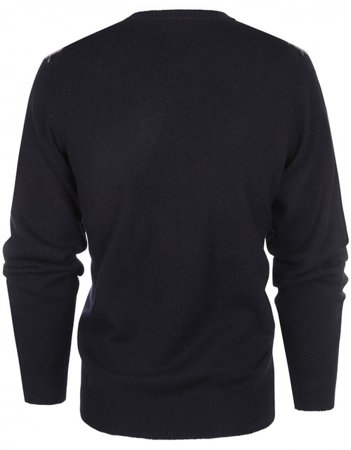 Pullover Ruit ronde hals | Blauw