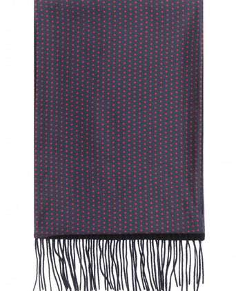 Scarf Silk and Lambswool spots | Blue