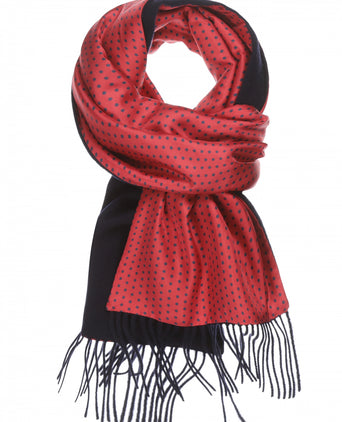 Scarf Silk and Lambswool spots | Red