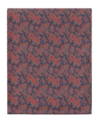 Silk scarf with wool lining | Blue