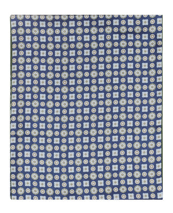 Silk scarf with wool lining | Blue