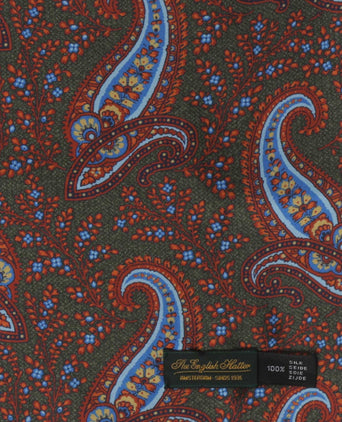 Zijden sjaal met wollen tegenvoering | Bruin