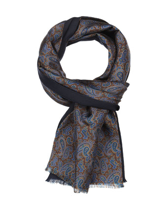 Silk scarf with wool lining | Red