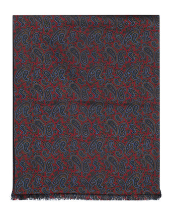 Silk scarf with wool lining | Red