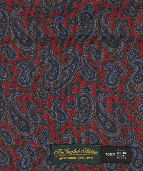 Silk scarf with wool lining | Red