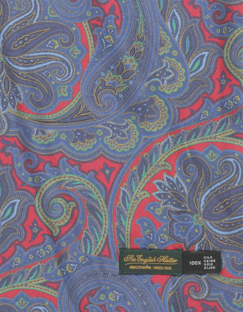 Silk scarf with wool lining | Red