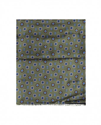 Silk scarf with wool lining | Green