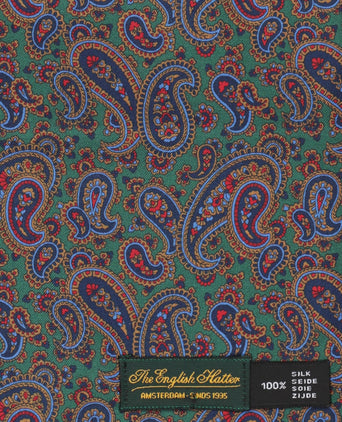 Zijden sjaal met wollen tegenvoering | Groen