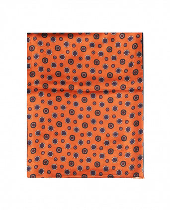 Silk scarf with wool lining | Orange