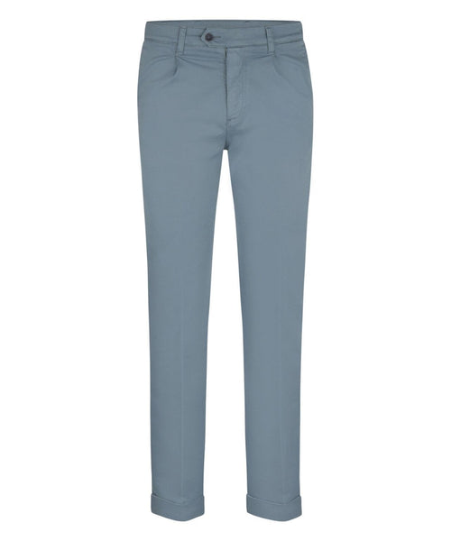 Boston Trousers Pleated and Turn-up | Blue