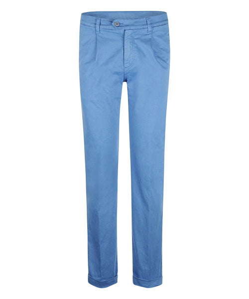 Boston Trousers Pleated and Turn-up | Blue