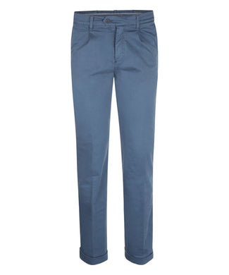 Boston Trousers Pleated and Turn-up | Blue Boston Trousers Pleated and Turn-up | Blue