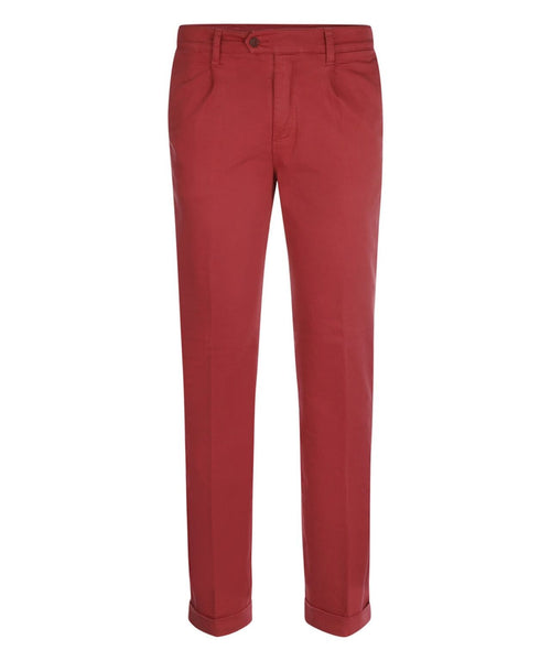 Boston Trousers Pleated and Turn-up | Red