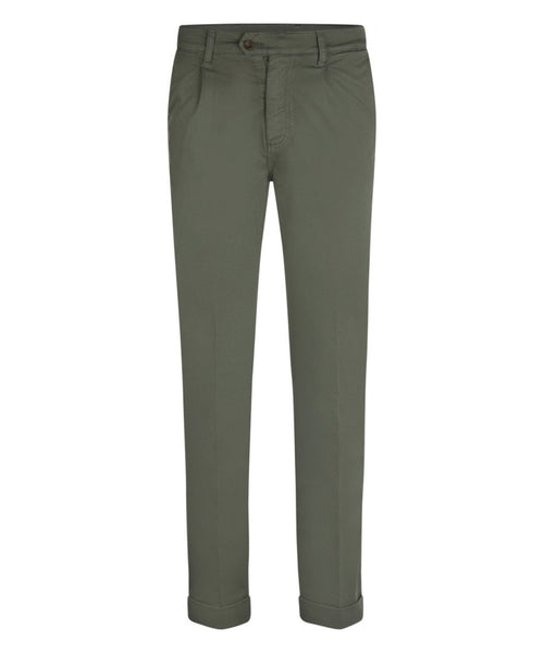 Boston Trousers Pleated and Turn-up | Green