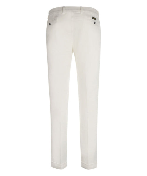 Boston Trousers Pleated and Turn-up | White