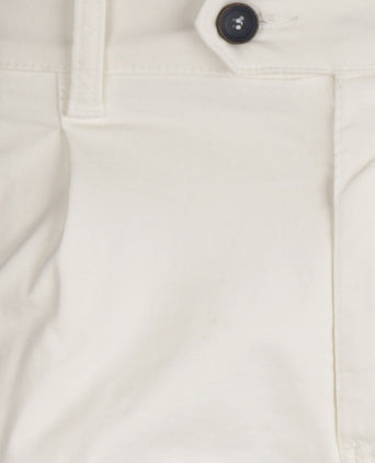 Pantalon Boston Bandplooi en Omslag | Wit
