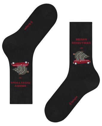 Christmas car men socks | Black