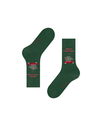 Christmas car men socks | Green
